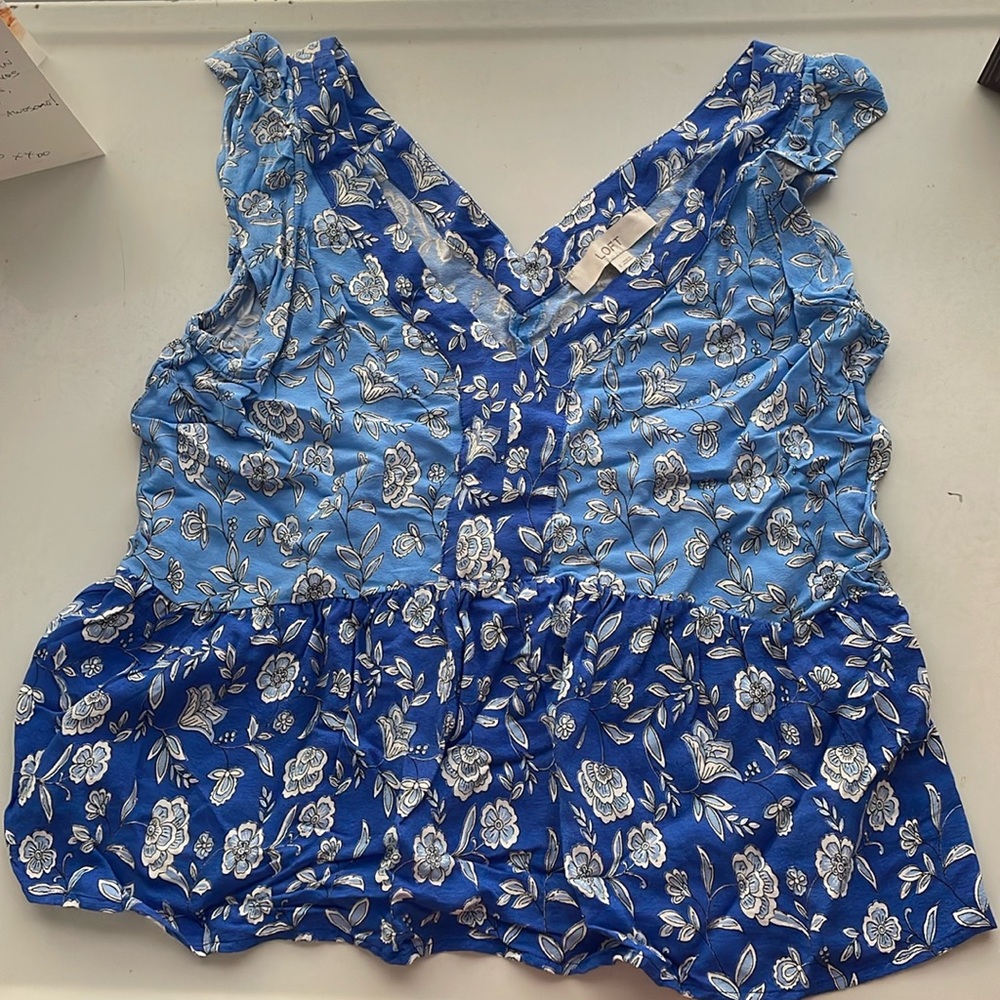 LOFT Blue Blouse
